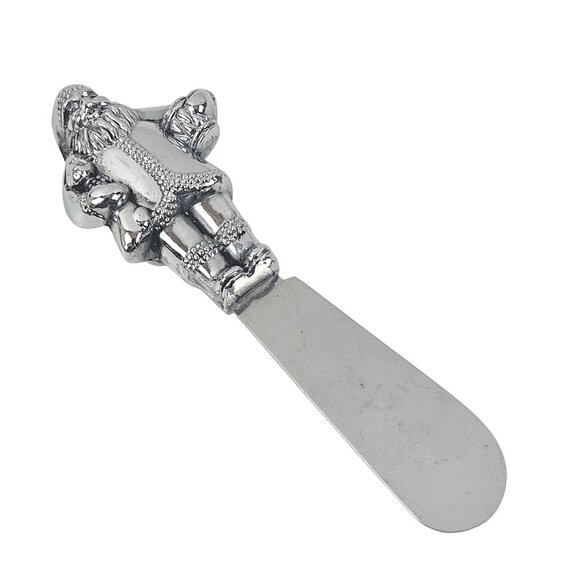 Christmas Spreader Knives Cake Server Santa Snowman Holiday Flatware Lot Charcut - Picture 7 of 12